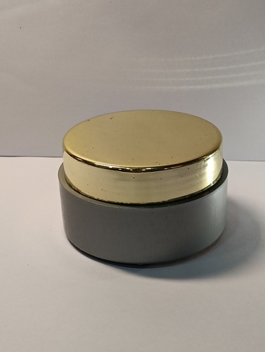 50GM SILVER WITH GOLDEN CAP DOUBLE WALL JAR