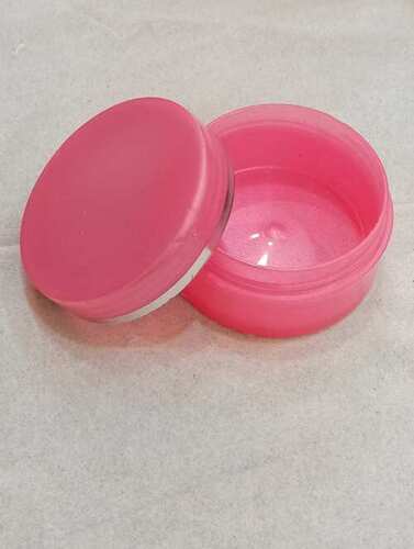 Ayona Empty Plastic Jar Pink With Silver Line 30Gm - Size: 30 Gm