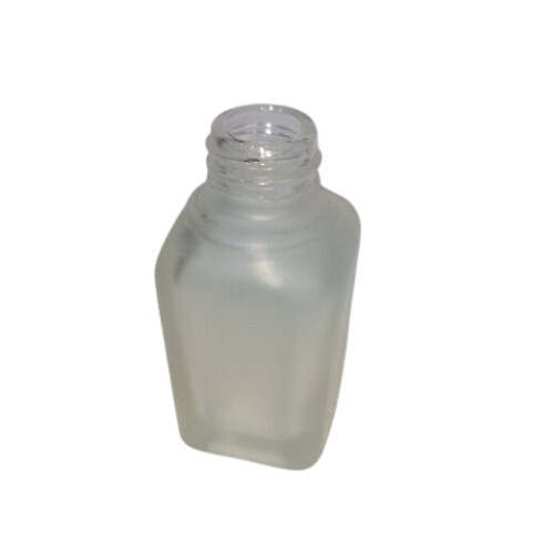 20ml Clear Frosted Square Glass Bottle