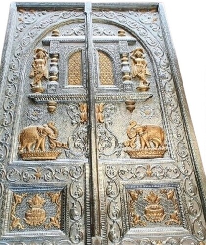 Handcrafted Temple Door - Color: Brown