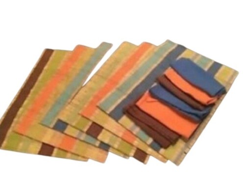 Cotton Placemat And Napkin Set - Color: Comes In Various Colors