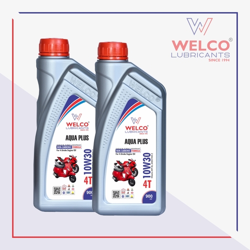 Welco Aqua Plus 4T 10W30 Sl Two Wheeler Engine Oil 900 Ml - Color: Golden