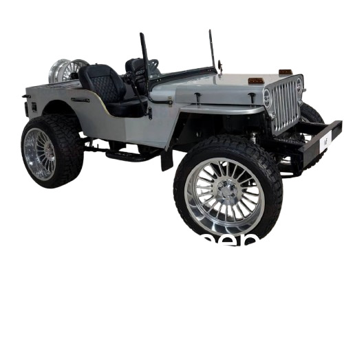 Gray Open Modified Jeep - Material: Metal