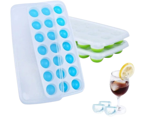 Silicone Rubber Ice Tray - Color: Blue And White