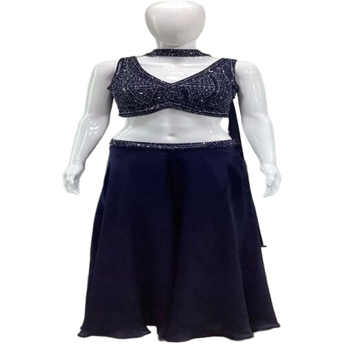 Crop Top With Palazzo Pant - Color: Multi Color