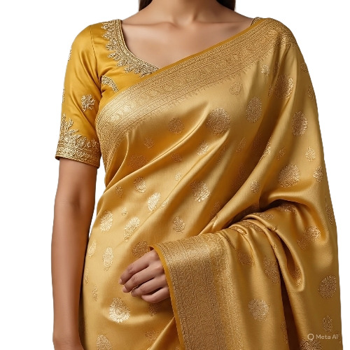 Silk Saree - Color: Golden