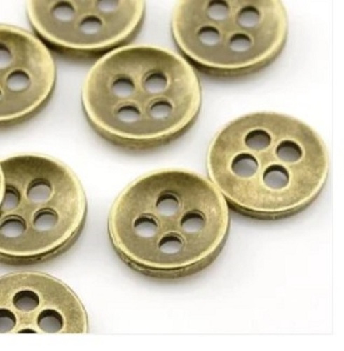 4 Hole Metal Button - Color: Comes In Various Sizes