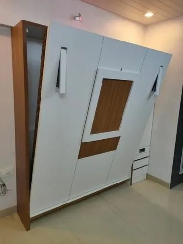 Double Wooden Wall Bed