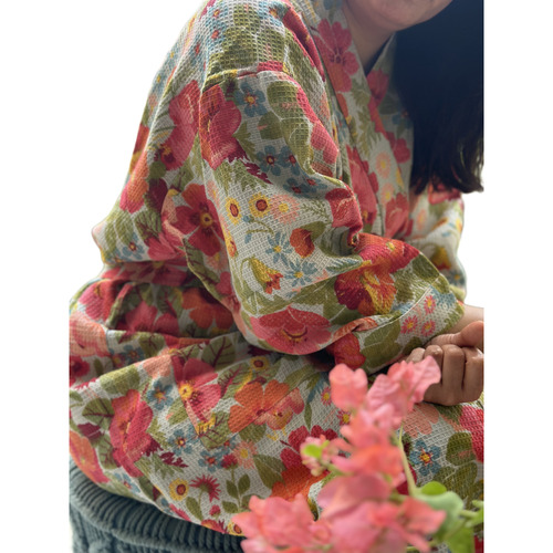 Ladies Floral Bathrobe - Color: Multicolor