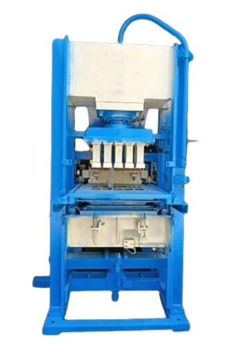 Interlocking Fly Ash Bricks Making Machine - Color: Blue