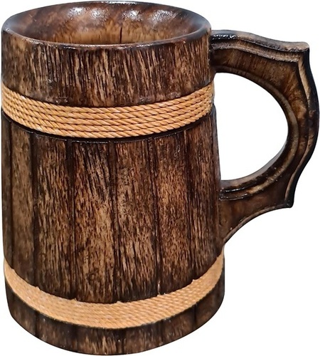 Wooden Round Mug - Color: Multi Color