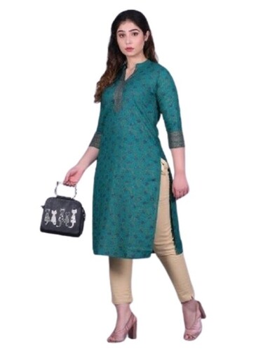 Cotton Slub Straight Kurta
