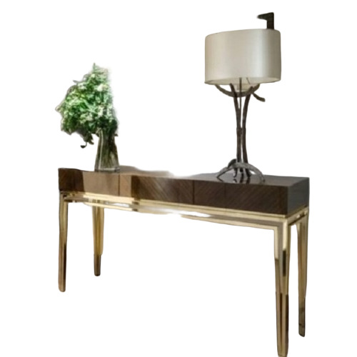 Brass Console Table - Assembly: No Assembly Required