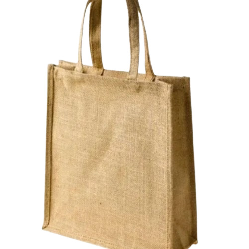 Jute Plain Shopping Bag - Color: Brown