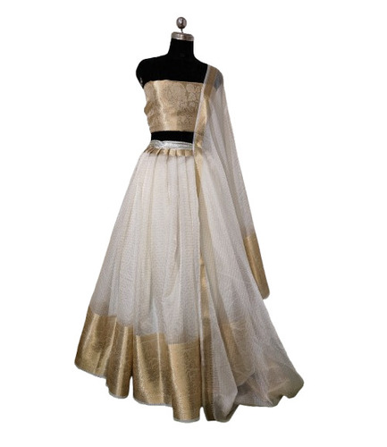 Premium White Organza Fabric - Feature: Smooth