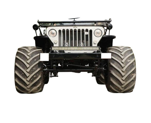 Open Gray Modified Jeep - Material: Metal
