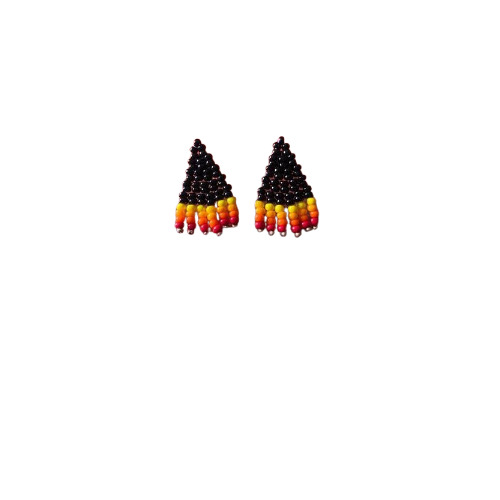 Handmade European Seed Bead Stud Earrings