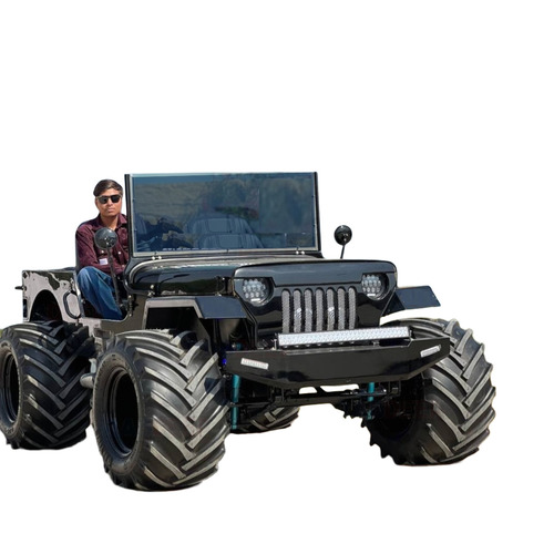 4 Seater Diesel Modified Jeep - Color: Black