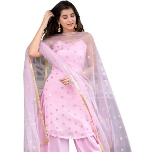 Ladies Pink Salwar Suit - Design: Standard