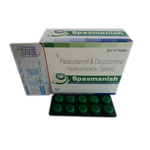 Paracetamol And Dicyclomine Hydrochloride Tablets