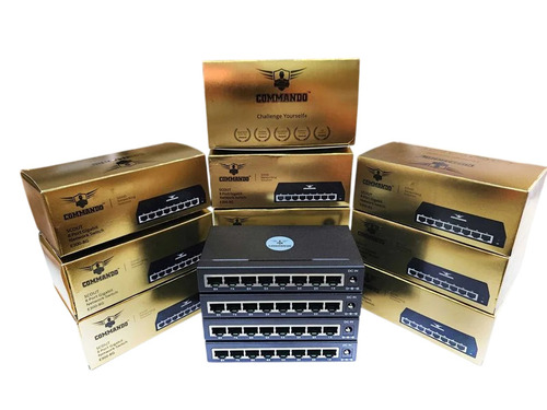 E300-8G Commando Scout E300 8X1Gbe Ethernet Unmanaged Switch - Color: Black