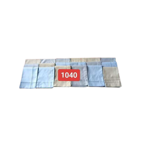 Premium Cotton Handkerchief D No 1040 Size 20x20 Inch with 4 Side Pattern and Pestal Dyeing Finish