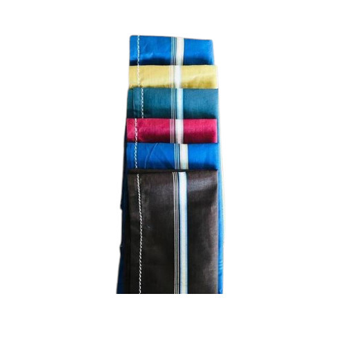 D No: 5475 Dark Color18 X 18 Inches 2 Side Cotton Handkerchief - Color: Mix