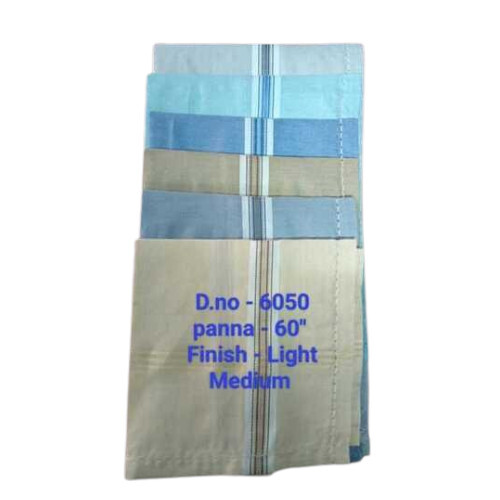 D No : 6050 Light Medium Color 20X20 Inches 2 Side Cotton Handkerchief - Color: Mix