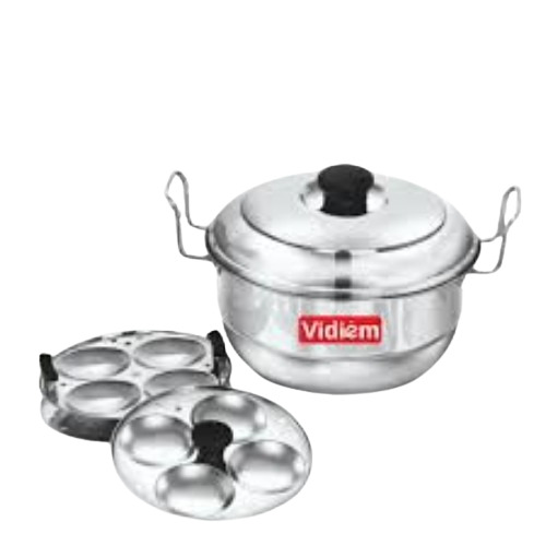 Stainless Steel Idly Pots - Color: Silver