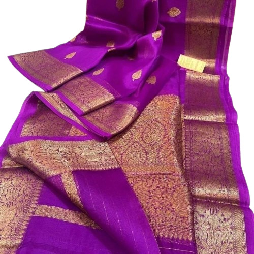 Organza Kora Silk Saree - Design: Standard