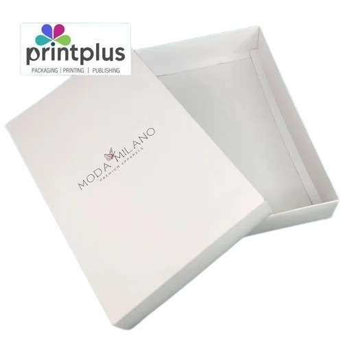Printed Shirt Packaging Box  - Color: White