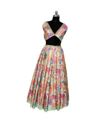 Printed Natural Crepe Fabric
