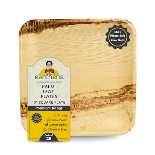 10" SQUARE PALM LEAF PLATE
