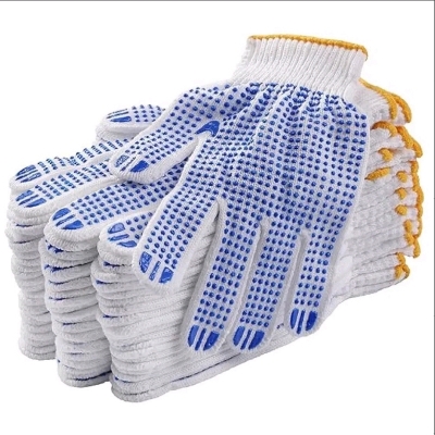 सूती डॉटेड हाथ के दस्ताने