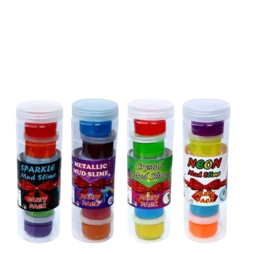 180 Gm Slime Party Pack 6 Mettalic Colors