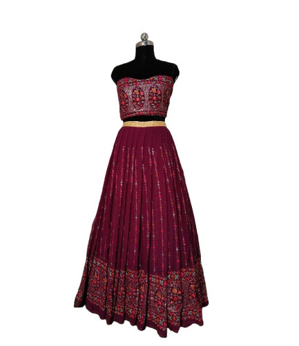 Soft Georgette Embroidery Fabric - Color: 4 Color