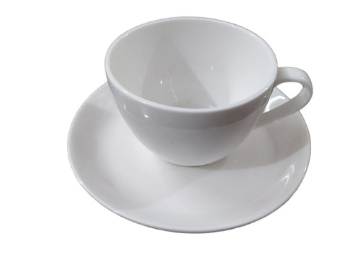 Bone China White Cup Saucer - Design: Plain