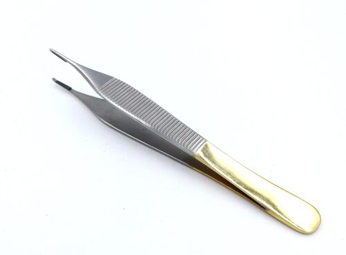 Surgical Adson Tooth Forcep With Tungsten - Color: Silver