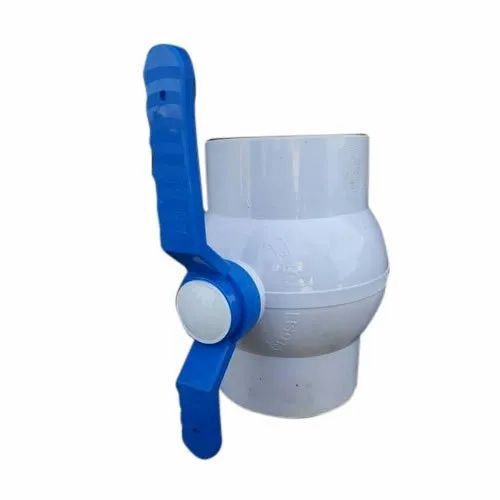 Irrigation Pvc Ball Valve - Color: White And Blue