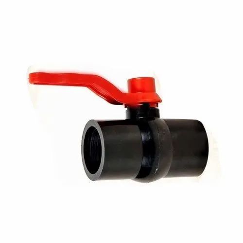 Pvc Long Handle Ball Valve - Color: Black And Red
