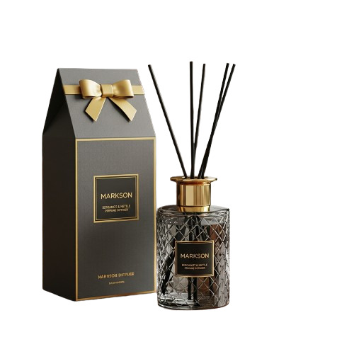 Gable Top Reed Diffuser Perfume Boxes - Color: Gray