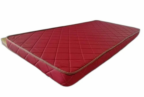 Red Single Bed Foam Mattress - Hardness: Soft
