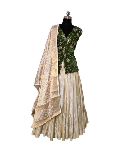 Golden Handwork Embroidery On Premium Fendi Silk - Color: Available In 4 Elegant Colours