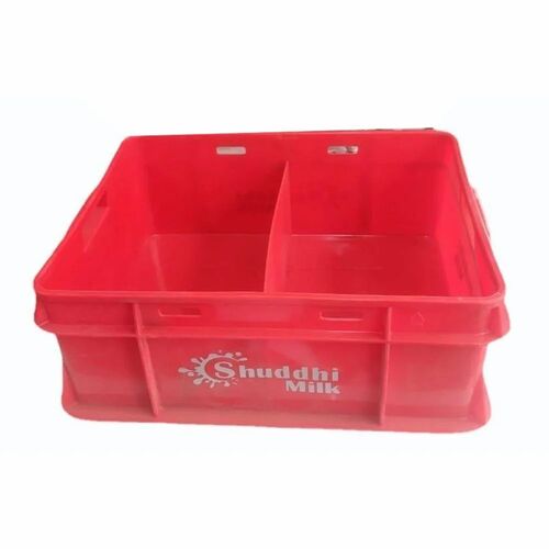 Red Plastic Milk Crate