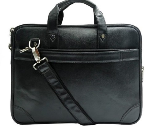 Leather Black Office Bag - Size: Various Sizes Are Available