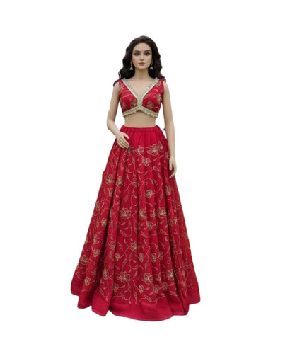 Soft Fendi Silk Flower Jaal Embroidery Fabric