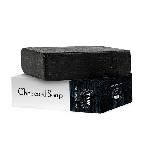 Tnw Handmade Charcoal Soap For Face & Body - Color: Brown