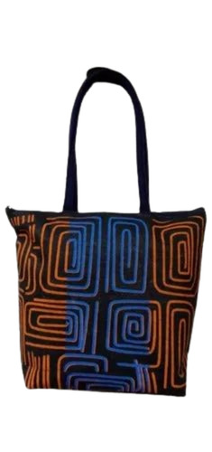 Jute Fancy Tote Bag - Color: Multi Color