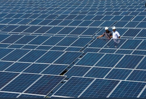 Solar Power Plant - Standard Size, Dark Blue | Commercial, Industrial Application, 1 Year Warranty