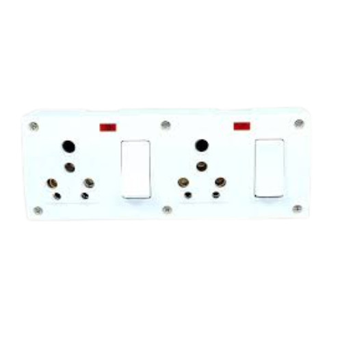 White Switch Socket Combination - Features: Good Quality